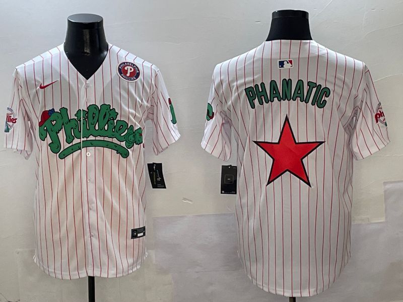 Men Philadelphia Phillies Blank White Fourth generation Joint Name Nike 2025 MLB Jersey style 12